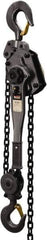 Jet - 12,000 Lb Lifting Capacity, 10' Lift Height, Lever Hoist - Made from Chain, 77 Lb Avg Pull to Lift Rated Load - Eagle Tool & Supply