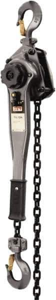 Jet - 3,000 Lb Lifting Capacity, 10' Lift Height, Lever Hoist - Made from Chain, 49 Lb Avg Pull to Lift Rated Load - Eagle Tool & Supply