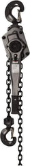 Jet - 6,000 Lb Lifting Capacity, 15' Lift Height, Lever Hoist - Made from Chain, 71 Lb Avg Pull to Lift Rated Load - Eagle Tool & Supply