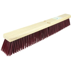 24″ Green Works Sweep, Coarse Maroon Fill with Rubberwood Block - Eagle Tool & Supply