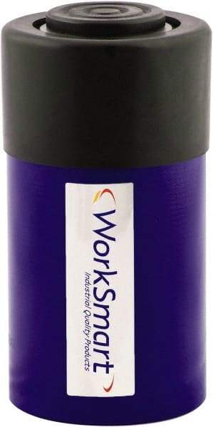 Value Collection - 25 Ton, 1.02" Stroke, 5.25 Cu In Oil Capacity, Portable Hydraulic Single Acting Cylinder - 5.15 Sq In Effective Area, 5.63" Lowered Ht., 6.65" Max Ht., 2.56" Cyl Bore Diam, 2.24" Plunger Rod Diam, 10,000 Max psi - Eagle Tool & Supply