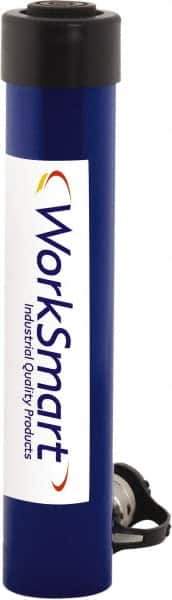 Value Collection - 15 Ton, 5.98" Stroke, 18.77 Cu In Oil Capacity, Portable Hydraulic Single Acting Cylinder - 3.14 Sq In Effective Area, 10.63" Lowered Ht., 16.61" Max Ht., 2" Cyl Bore Diam, 1.63" Plunger Rod Diam, 10,000 Max psi - Eagle Tool & Supply