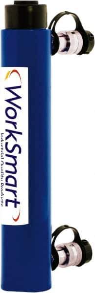 Value Collection - 10 Ton, 10.04" Stroke, 22.41 Cu In Oil Capacity, Portable Hydraulic Double Acting Cylinder - 2.24 Sq In Effective Area, 16.12" Lowered Ht., 26.19" Max Ht., 1.69" Cyl Bore Diam, 1.38" Plunger Rod Diam, 10,000 Max psi - Eagle Tool & Supply