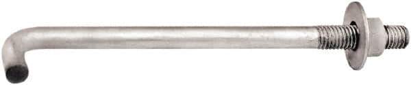 Import - 3/8-16, 12" OAL Bent Anchor Bolt - Grade 2 Steel - Eagle Tool & Supply