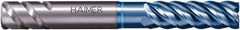 HAIMER - 5/16", 5 Flute, Single End, Solid Carbide, Corner Chamfer End Mill - 2-3/16" OAL, Right Hand Flute, 5/8" LOC, Right Hand Cut - Eagle Tool & Supply