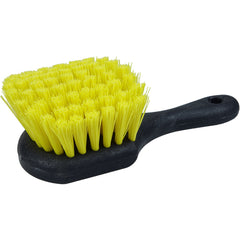 8″ - Utility Scrub Brush, Recycled PET Fill, Short Handle, Foam Block - Eagle Tool & Supply