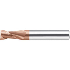 Walter-Prototyp - 2.5mm, 7mm LOC, 4mm Shank Diam, 57mm OAL, 2 Flute, Solid Carbide Square End Mill - AlCrN Finish, 35° Helix, Right Hand Cut, Right Hand Flute, Series MC232-A-2-B - Eagle Tool & Supply