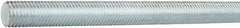 Made in USA - 1/4-20 2-1/2" OAL Fully Threaded Stud - Carbon Steel, Zinc-Plated Finish, Inch & Metric - Eagle Tool & Supply