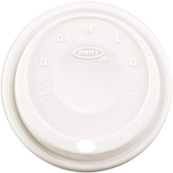 DART - Cappuccino Dome Sipper Lids, Fits 12-24 oz Cups, 1000/Carton - White - Eagle Tool & Supply