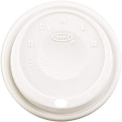 DART - Cappuccino Dome Sipper Lids, Fits 12-24 oz Cups, 1000/Carton - White - Eagle Tool & Supply