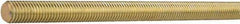 Import - 5/16-24 UNF (Fine), 6' Long, Stainless Steel General Purpose Threaded Rod - Yellow Zinc-Plated Finish, Right Hand Thread - Eagle Tool & Supply