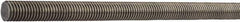 Value Collection - M12x1.75 300mm OAL Fully Threaded Stud - Steel, Plain Finish, Inch & Metric - Eagle Tool & Supply