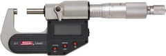 SPI - 3 to 4" Range, 0.00005" Resolution, Standard Throat IP65 Electronic Outside Micrometer - 0.0002" Accuracy, Ratchet Stop Thimble, Carbide-Tipped Face, LR44 Battery, Includes NIST Traceable Certification of Inspection - Eagle Tool & Supply
