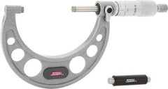 SPI - 2 to 3" Range, 0.0001" Graduation, Mechanical Outside Micrometer - Ratchet Stop Thimble, 1.93" Throat Depth, Accurate to 0.0002" - Eagle Tool & Supply