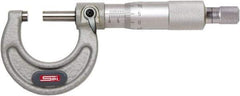 SPI - 75 to 100mm Range, 0.01mm Graduation, Mechanical Outside Micrometer - Ratchet Stop Thimble, 60mm Throat Depth, Accurate to 0.005mm - Eagle Tool & Supply