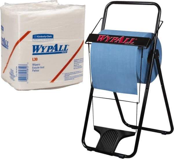 WypAll - L30 1/4 Fold General Purpose Wipes - Poly Pack, 13" x 12-1/2" Sheet Size, White - Eagle Tool & Supply