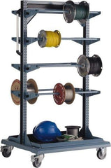 Rousseau Metal - 32" Wide x 59-1/8" High x 27" Deep, Mobile Equipment Stand - 1,200 Lb Capacity - Eagle Tool & Supply