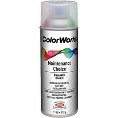 Krylon - Clear, 11 oz Net Fill, Flat, Enamel Spray Paint - 15 to 18 Sq Ft per Can, 16 oz Container - Eagle Tool & Supply