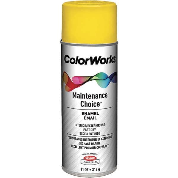 Krylon - Citrus Yellow, 11 oz Net Fill, Gloss, Enamel Spray Paint - Eagle Tool & Supply