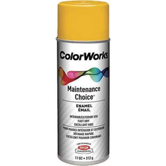 Krylon - Sunshine Yellow, 11 oz Net Fill, Gloss, Enamel Spray Paint - 15 to 18 Sq Ft per Can, 16 oz Container - Eagle Tool & Supply