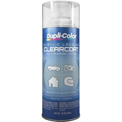 Dupli-Color - Clear, Gloss, Lacquer Spray Paint - 12 to 14 Sq Ft per Can, 12 oz Container - Eagle Tool & Supply