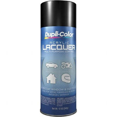 Dupli-Color - Black, Gloss, Lacquer Spray Paint - 12 to 14 Sq Ft per Can, 12 oz Container - Eagle Tool & Supply