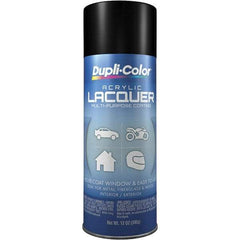 Dupli-Color - Black, Semi Gloss, Lacquer Spray Paint - 12 to 14 Sq Ft per Can, 12 oz Container - Eagle Tool & Supply