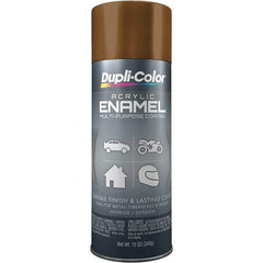 Dupli-Color - Leather Brown, Gloss, Acrylic Enamel Spray Paint - 12 to 14 Sq Ft per Can, 12 oz Container - Eagle Tool & Supply