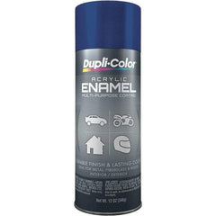 Dupli-Color - Royal Blue, Gloss, Acrylic Enamel Spray Paint - 12 to 14 Sq Ft per Can, 12 oz Container - Eagle Tool & Supply