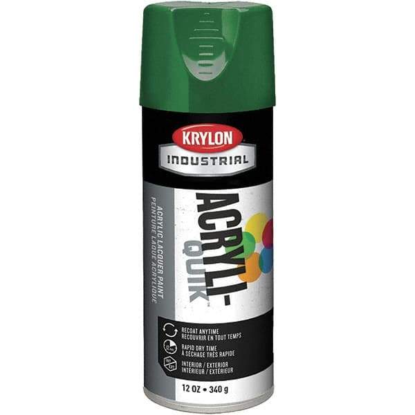 Krylon - Emerald Green, 12 oz Net Fill, Gloss, Aerosol Spray Paint - 15 to 20 Sq Ft per Can, 16 oz Container - Eagle Tool & Supply