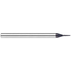 Harvey Tool - 10° per Side 3/16" Small End Diam 57/64" LOC 3-Flute Solid Carbide Tapered Square End Mill - Exact Industrial Supply