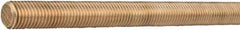 Made in USA - 3/4-10 UNC (Coarse), 6' Long, Bronze General Purpose Threaded Rod - Uncoated, Right Hand Thread - Eagle Tool & Supply