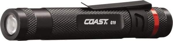 Coast Cutlery - White LED Bulb, 15 Lumens, Industrial/Tactical Flashlight - Black Aluminum Body, 1 AAA Battery Included - Eagle Tool & Supply