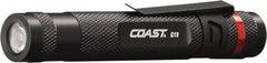 Coast Cutlery - White LED Bulb, 15 Lumens, Industrial/Tactical Flashlight - Black Aluminum Body, 1 AAA Battery Included - Eagle Tool & Supply