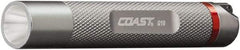 Coast Cutlery - White LED Bulb, 15 Lumens, Industrial/Tactical Flashlight - Silver Aluminum Body, 1 AAA Battery Included - Eagle Tool & Supply