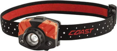 Coast Cutlery - White, Red LED Bulb, 405 Lumens, Hands-free Flashlight - Black, Red Plastic Body, 3 AAA Batteries Included - Eagle Tool & Supply