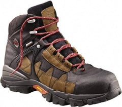Timberland PRO - Men's Size 10.5 Wide Width Steel Work Boot - Brown, Leather Upper, Rubber Outsole, 6" High, Safety Toe, Waterproof - Eagle Tool & Supply