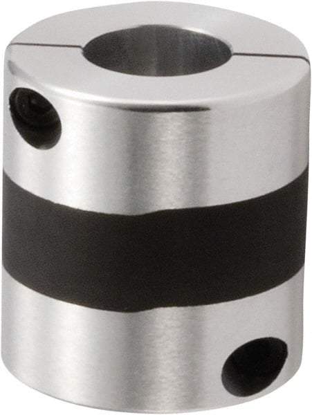 NBK - 12 to 19mm Bore, Servo Motor Flexible Coupling - 39mm OD, 48mm OAL, Aluminum Alloy, Clamp Style - Eagle Tool & Supply