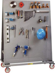 Little Giant - 48" Wide x 60" High x 24" Deep, Mobile Pegboard A-Frame - 1,200 Lb Capacity - Eagle Tool & Supply