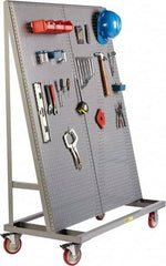 Little Giant - 48" Wide x 60" High x 24" Deep, Mobile Pegboard A-Frame - 1,200 Lb Capacity - Eagle Tool & Supply