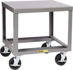 Little Giant - Heavy Duty Mobile Machine Table - Steel, Fixed Leg, Gray, 36" Long x 30" Deep x 36" High - Eagle Tool & Supply