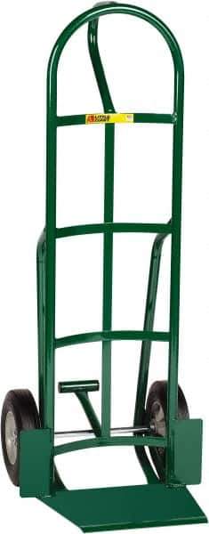 Little Giant - 800 Lb Capacity 49" OAH Hand Truck with Foot Kick - 13-1/2 x 16" Base Plate, Loop Handle, Steel, Solid Rubber Wheels - Eagle Tool & Supply