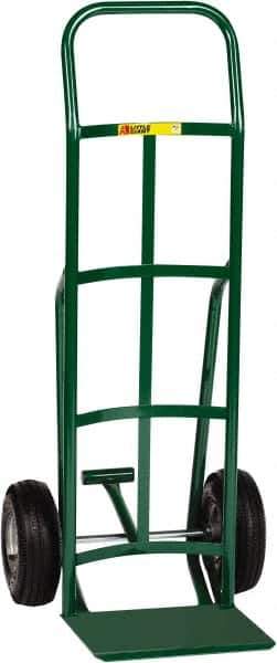 Little Giant - 800 Lb Capacity 47" OAH Hand Truck with Foot Kick - 12 x 14" Base Plate, Continuous Handle, Steel, Pneumatic Wheels - Eagle Tool & Supply