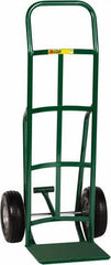 Little Giant - 600 Lb Capacity 47" OAH Hand Truck with Foot Kick - 12 x 14" Base Plate, Continuous Handle, Steel, Flat-Free Microcellular Foam Wheels - Eagle Tool & Supply