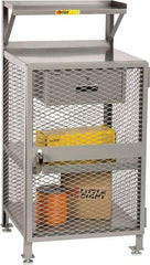 Little Giant - 1 Drawer Enclosed Shop Desk - 36 Inch Wide x 24 Inch Deep x 52 Inch High, Gray - Eagle Tool & Supply