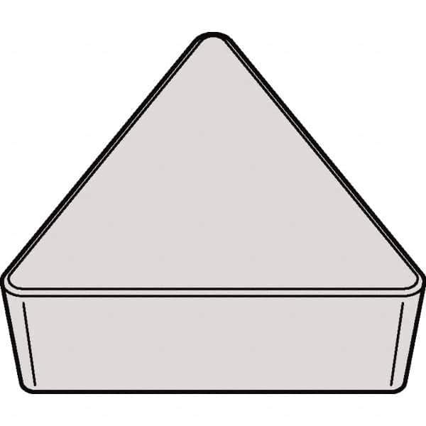 Kennametal - TPU432 Grade KCP25B Carbide Turning Insert - TiOCN Finish, 60° Triangle, 1/2" Inscr Circle, 3/16" Thick, 1/64" Corner Radius - Eagle Tool & Supply