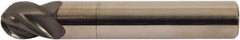 Accupro - 5/8" Diam, 7/8" LOC, 4 Flute Solid Carbide Ball End Mill - AlTiCrN Finish, Single End, 3" OAL, 5/8" Shank Diam - Eagle Tool & Supply