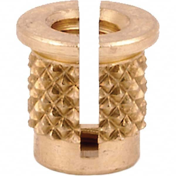 E-Z LOK - Press Fit Threaded Inserts Type: Flanged For Material Type: Plastic - Eagle Tool & Supply