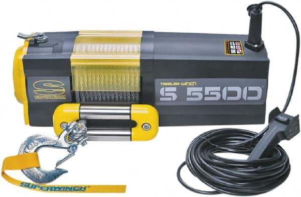 Superwinch - 5,500 Lb. Capacity, 9/32" x 60' Cable, DC Electric Winch - Eagle Tool & Supply