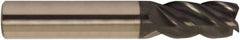 Accupro - 7/16", 4 Flute, Single End, Solid Carbide, 0.02" Corner Radius End Mill - 2-3/4" OAL, 38° Helix, Right Hand Flute, 7/8" LOC, Right Hand Cut - Eagle Tool & Supply